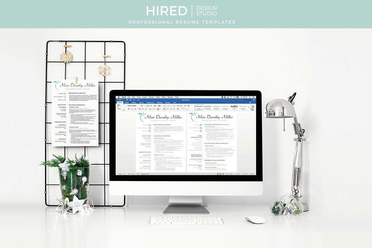 Professional Resume for Teachers, a Resume Template by HIRED Design Studio (Photo 11 of 13)