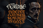 Gothic modern ABC letters, a Blackletter Font by GeekClick (Thumbnail 1 of 15)