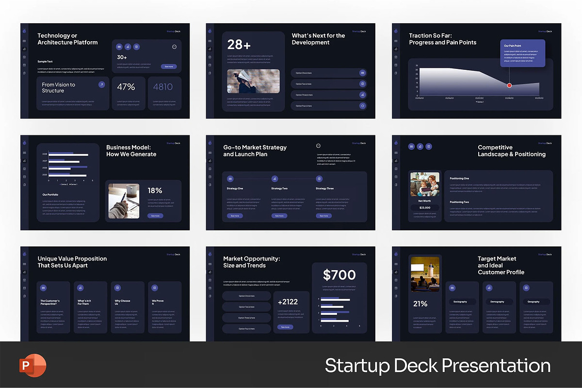 Startup Deck Powerpoint Templates, a Presentation Template by Fit-tee (Photo 1 of 4)