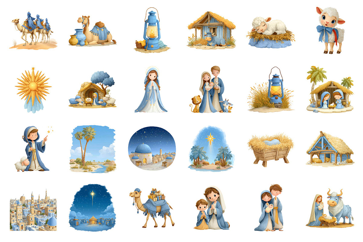 Christmas Nativity Clipart, an Illustration by CreationArt (Photo 2 of 5)