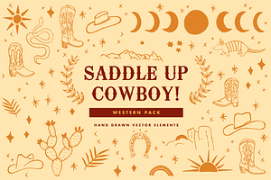 Saddle Up Cowboy Western Vector Pack