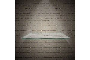 Empty advertising glass shelf, an Object Illustration by piter.goskov