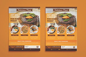 Sale food flyer design template, a Flyer Template by Workhu