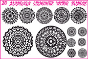 Boho Floral Mandala Vector Pack, an Illustration by Artivon (Thumbnail 1 of 21)
