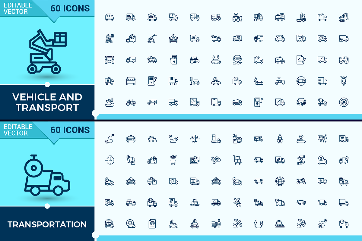 5000+ Icon Collections, an Outline Icon by rubbble (Photo 6 of 6)