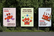 Crab Flat Vector Icons Bundle, an Emoji Icon by Brickclay (Thumbnail 3 of 12)