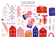 Vivid Christmas Cliparts & Patterns, a Seasonal Illustration by OkPen (Thumbnail 2 of 13)