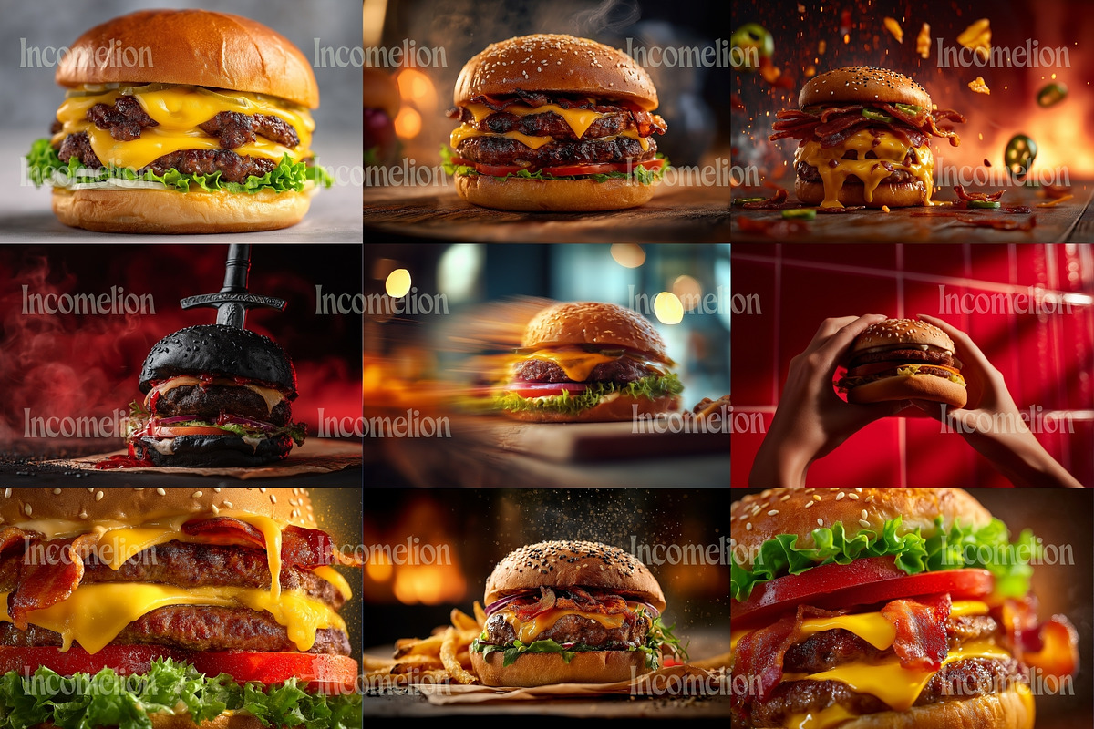 80 Professional Burger Stock Photos, a Food & Drink Photo by Incomelion (Photo 2 of 14)