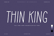 Thin King - Tall & Condensed Font, a Sans Serif Font by QR Design Studio (Thumbnail 1 of 6)