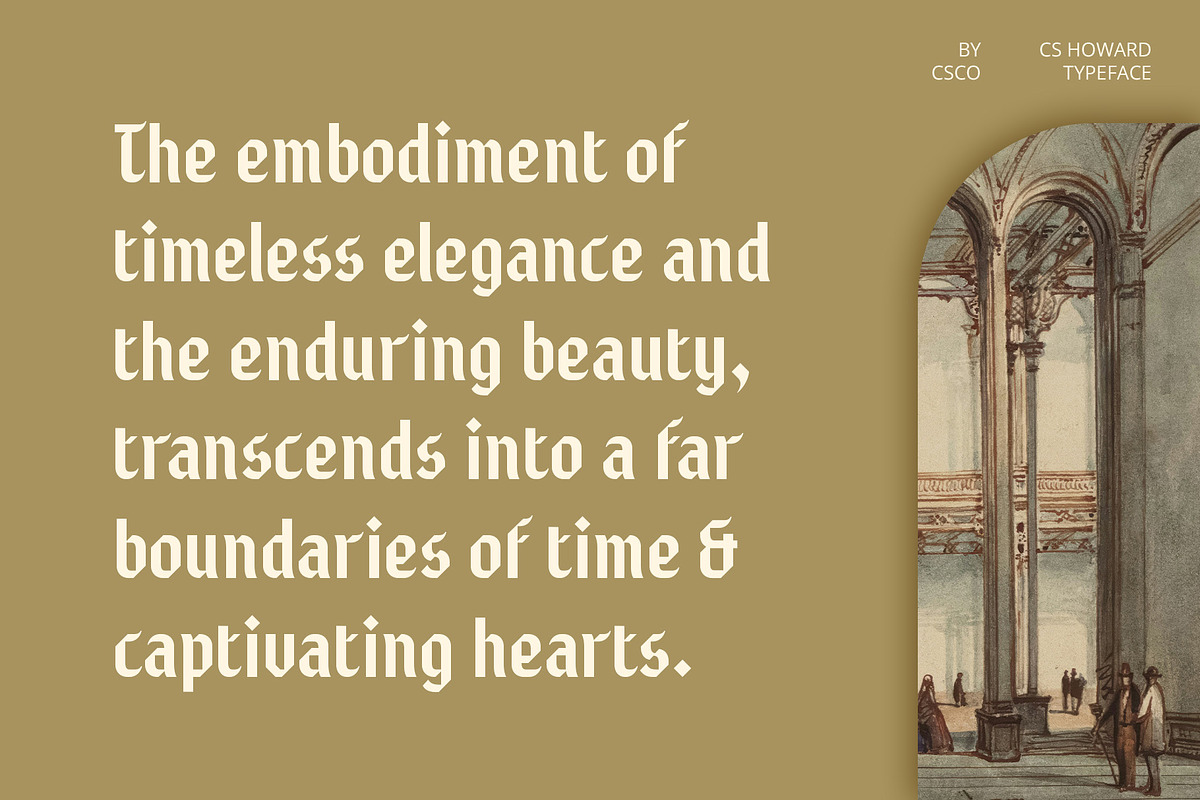 CS Howard – Gothic Font, a Sans Serif Font by Craft Supply Co. (Photo 4 of 8)