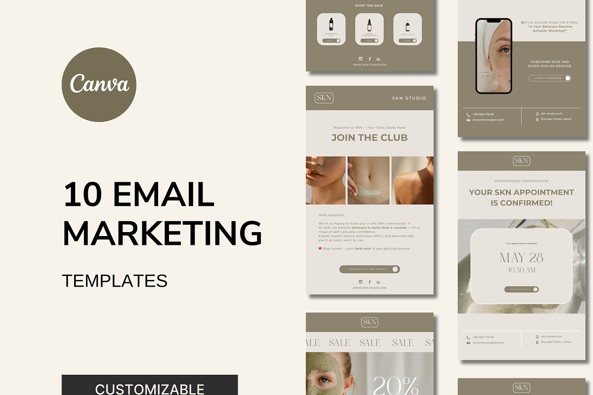 Email Marketing Newsletter Canva, a Marketing Template by Studio Suvelle (Photo 1 of 9)