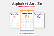 Tracing Alphabet Letter a to z, an Education Illustration by TukTuk Design (Thumbnail 2 of 9)