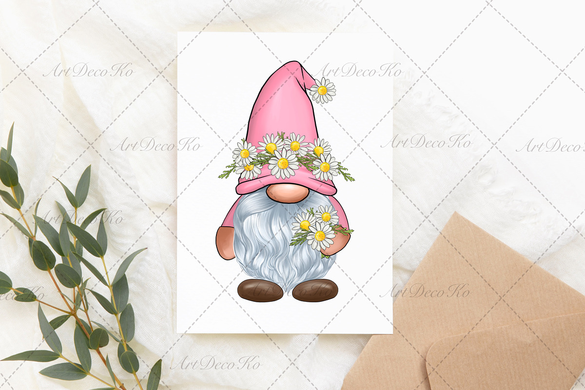 Pink Gnomes png, Daisy gnome, a Person Illustration by DekoArt (Photo 3 of 3)