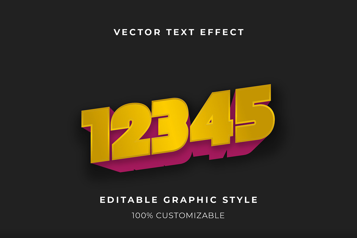Bold 3D Shadow Text Effect preview 2