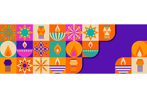 Vibrant Diwali festival pattern with, an Illustration by art PVP - market