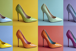 Vibrant high heels shoes in glossy, a Beauty & Fashion Photo by MistyDay