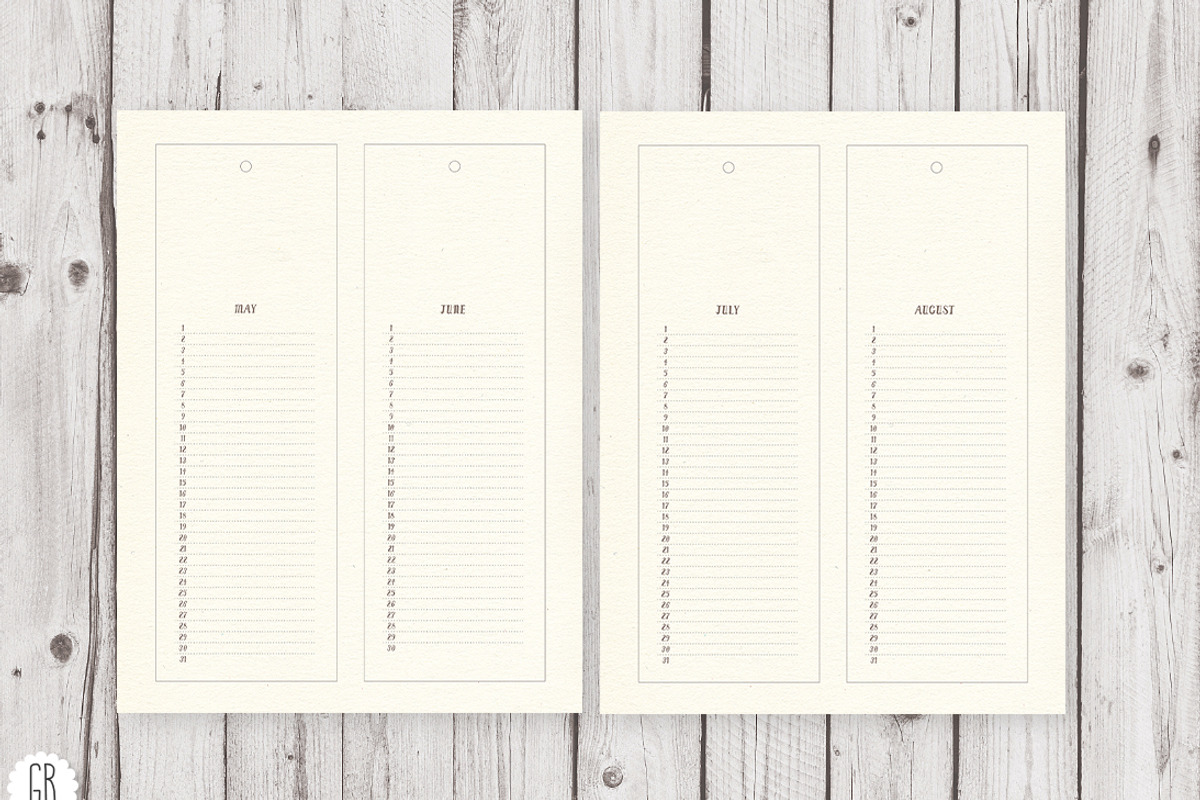 Calendar, perpetual monthly preview 3