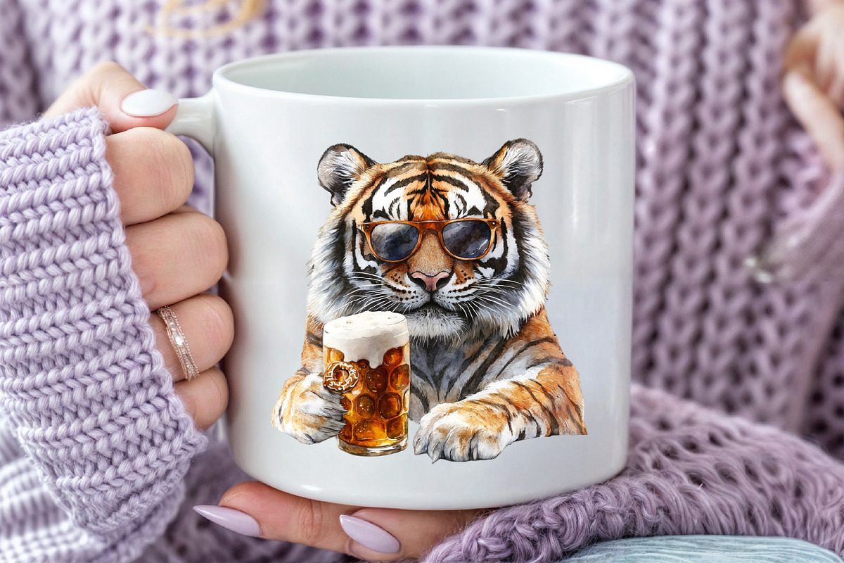 Cute Tiger Oktoberfest Clipart, an Illustration by Pixels.Craft (Photo 4 of 7)
