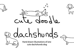 Cute Doodle Dachshunds