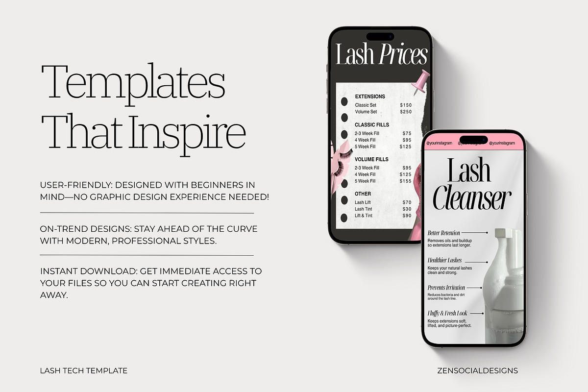 Lash Tech Instagram Templates preview 7