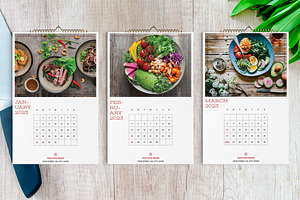 Food Wall Calendar 2024 Template