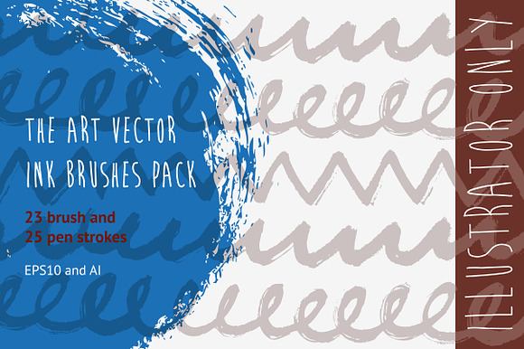 The Art Vector Ink Brushes Pack preview 6