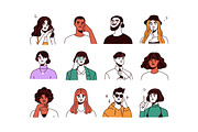 Line art people avatars set, a Person Illustration by Good Studio (Thumbnail 4 of 5)