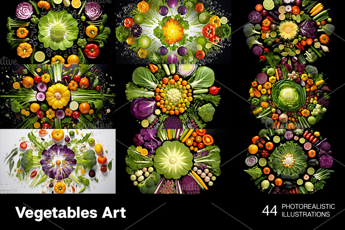 Vegetables Art - 63 images, a Food & Drink Photo by Handmadefont (Photo 3 of 12)