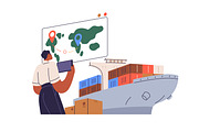 Logistics and cargo delivery concept, a Transportation Illustration by Good Studio (Thumbnail 5 of 7)