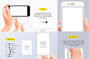 Hands holding iPhone 7 Mockups (New), an iPhone Mockup by Uidea (Thumbnail 2 of 4)