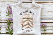 My Weekend is All Booked Book Lover, an Illustration by DreamPrint404 (Thumbnail 3 of 7)