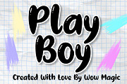 Play Boy, a Font by Wow Magic (Thumbnail 1 of 3)