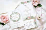 Eucalyptus Pink Floral Wedding Suite, an Invitation Template by R Whitehurst Design (Thumbnail 1 of 5)