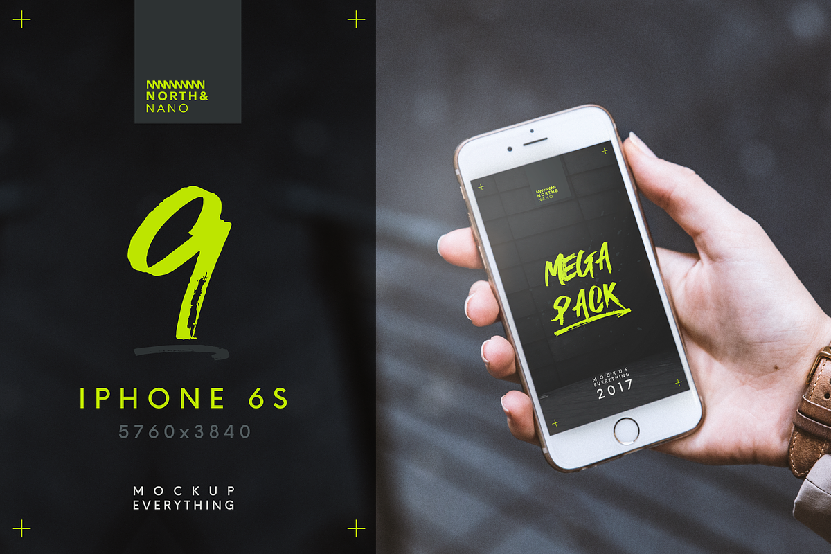 North&Nano MEGA MOCKUP PACK 2017, an iPhone Mockup by North&Nano (Photo 3 of 8)