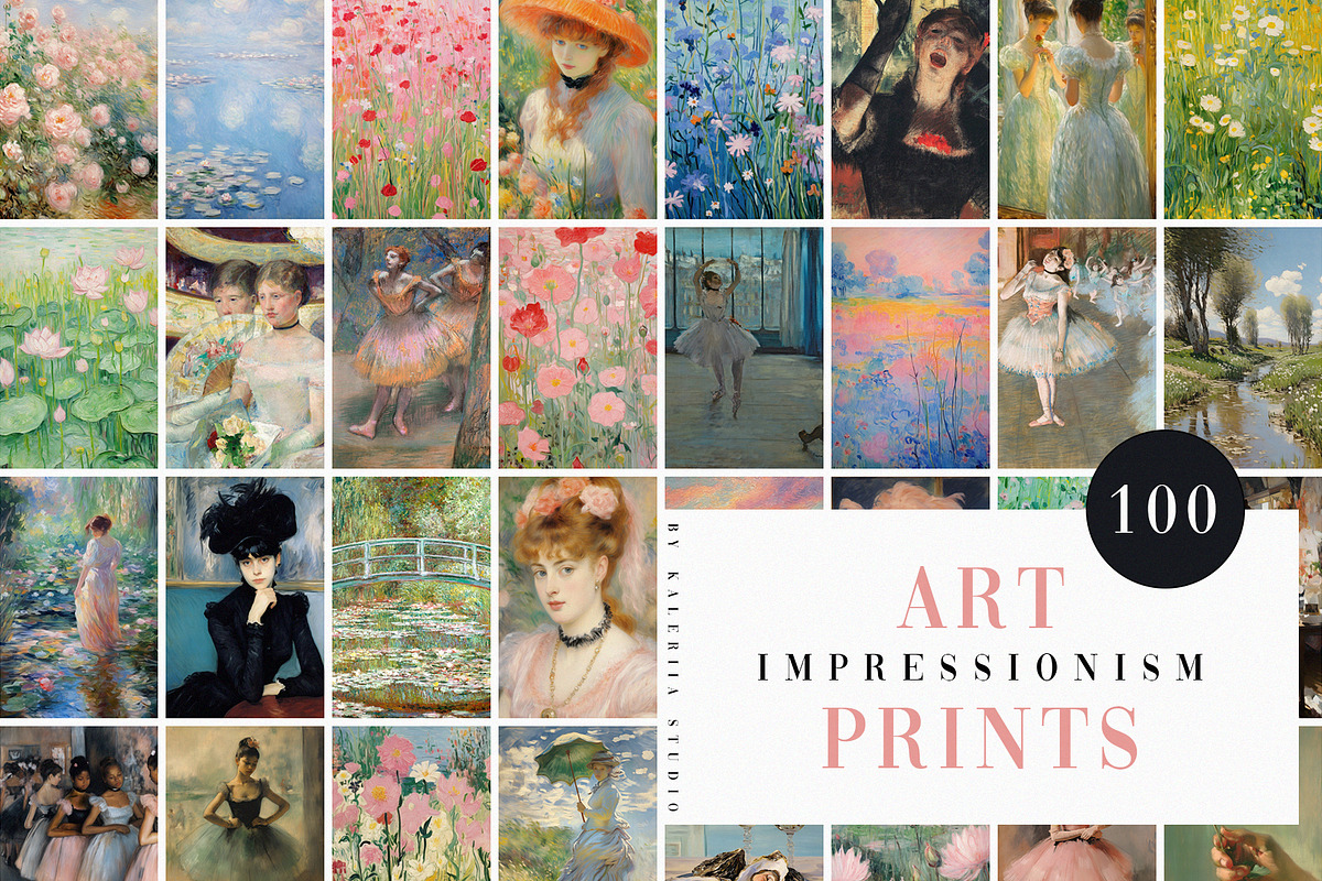 Impressionism Art Print Gallery, a Background Graphic by Kaleriia (Photo 1 of 8)