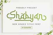 Shabyan - Fresh Arabic Style Font, a Handwritten Font by overlaytemplates (Thumbnail 1 of 5)
