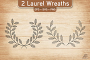 Laurel Wreath SVG PNG Bundle, an Illustration by Actual Pixel (Thumbnail 13 of 17)