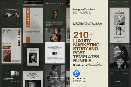 Instagram Template For Marketing, a Social Media Template by The Aesthetic Studio