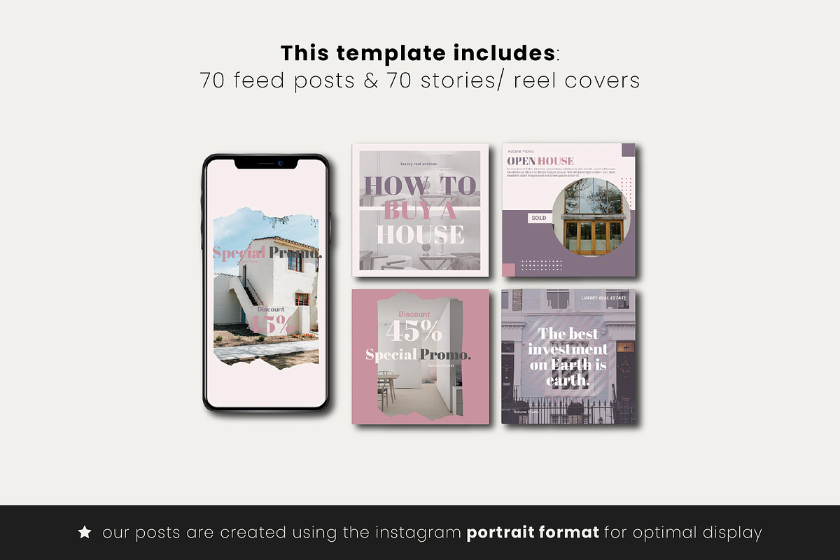 Real Estate Instagram Canva Templates preview 2