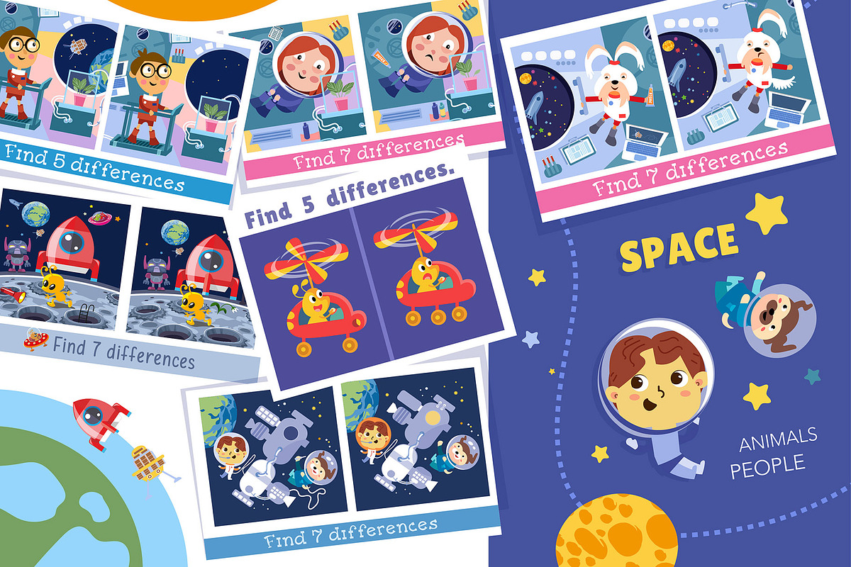 Funny Differences Set, an Education Illustration by ArtyCats (Photo 4 of 9)