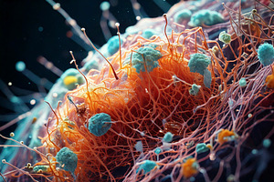 Tangled organic microstructure illustration, a Healthcare Illustration by DanFLCreativo