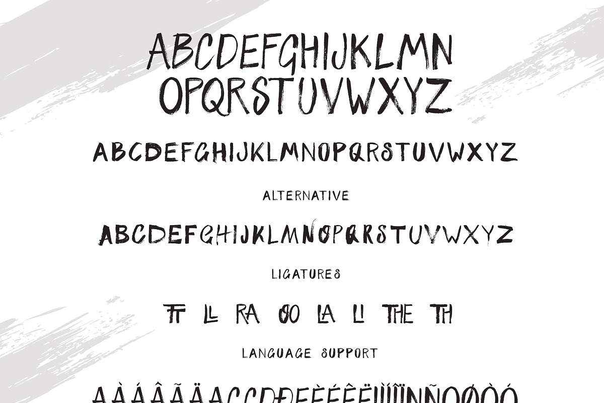 RUSHLING textured font +Vector bonus preview 5