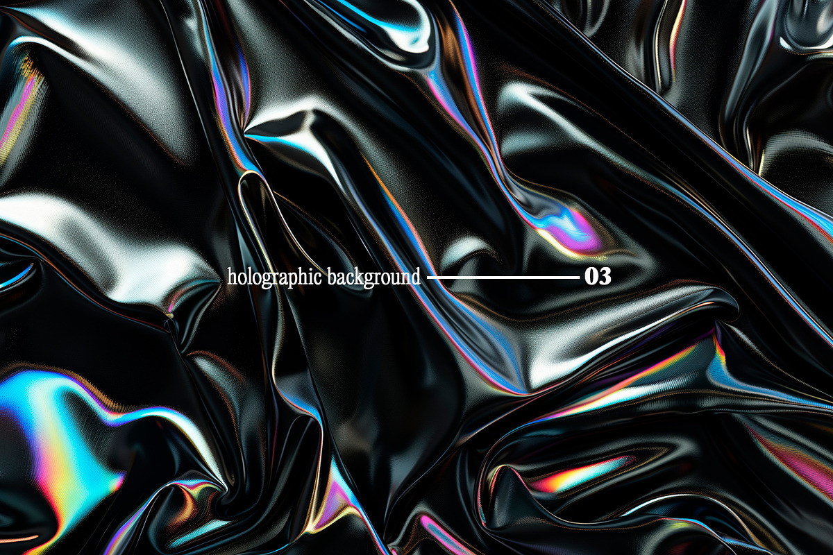 Dark Holographic Backgrounds, a Background Graphic by tatiankaart (Photo 4 of 17)