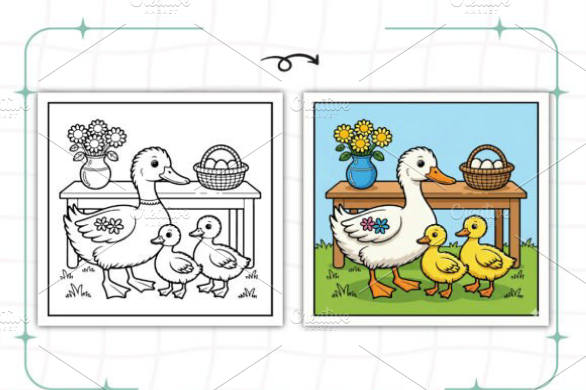 Bold Easy Mom Moments Coloring Pages, a Decorative Illustration by Ink Gallery (Photo 9 of 9)