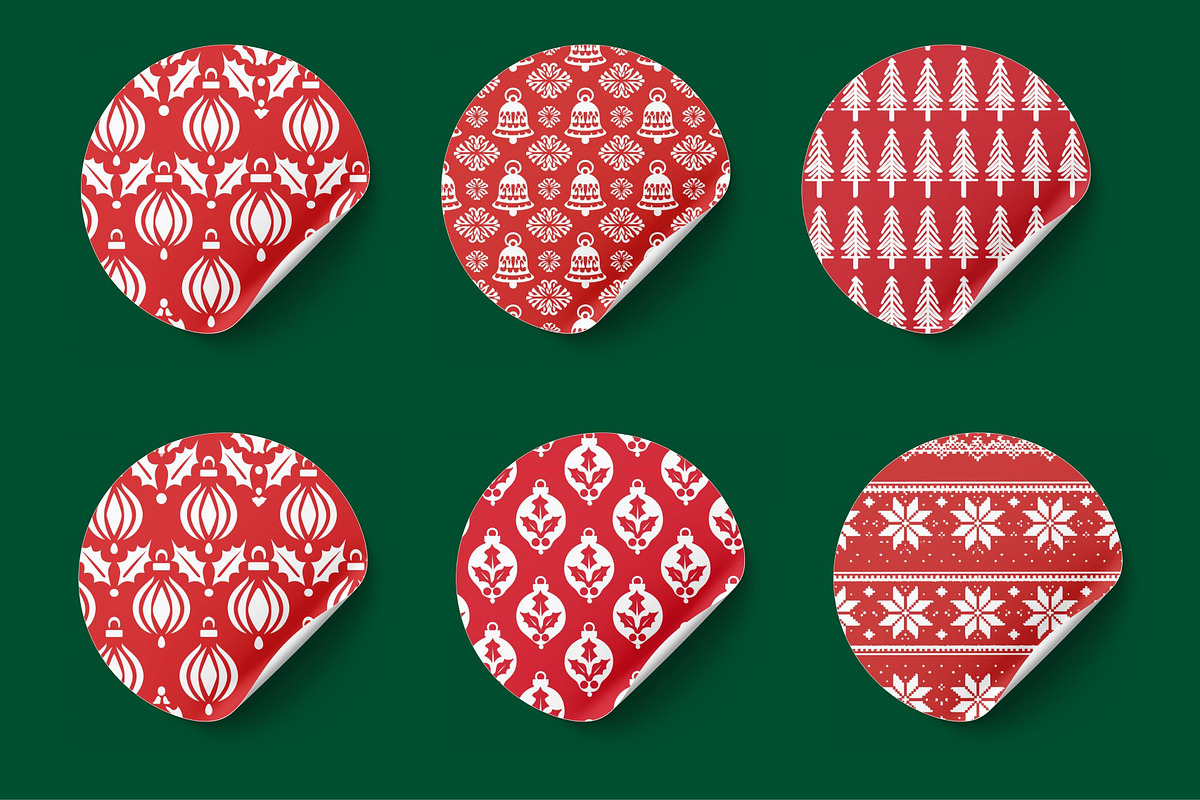 Scandinavian Folk Art Christmas, a Pattern Graphic by Pattern Whimsy (Photo 7 of 10)