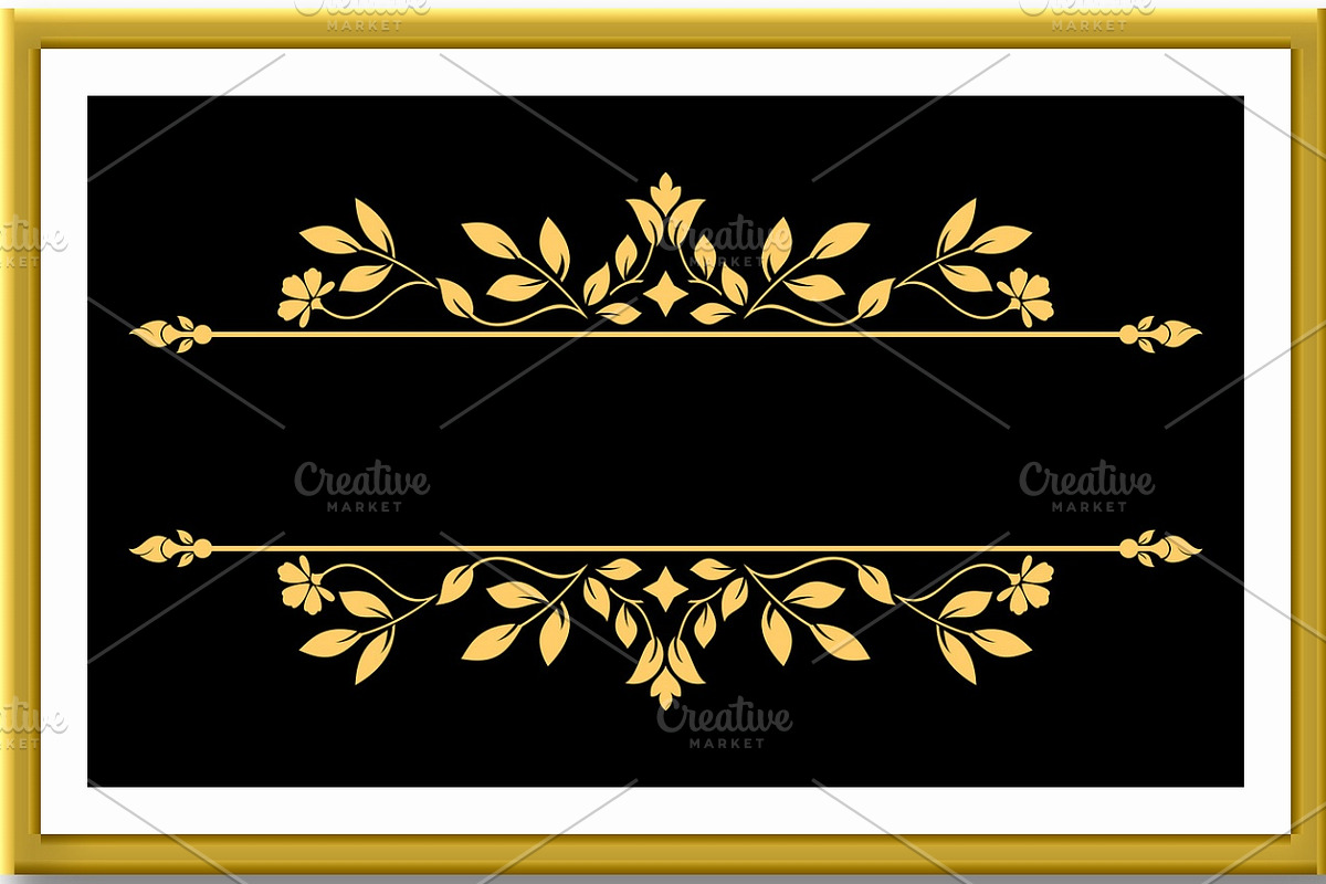 Vintage gold element. Graphic vector, a Pattern Graphic by RODINA (Photo 2 of 3)