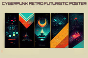 Cyberpunk retro futuristic poster, a Print Template by ZinetroN (Thumbnail 5 of 10)