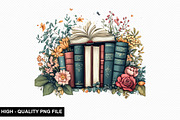 Watercolor Floral Book Clipart, an Illustration by crative8112 (Thumbnail 3 of 9)