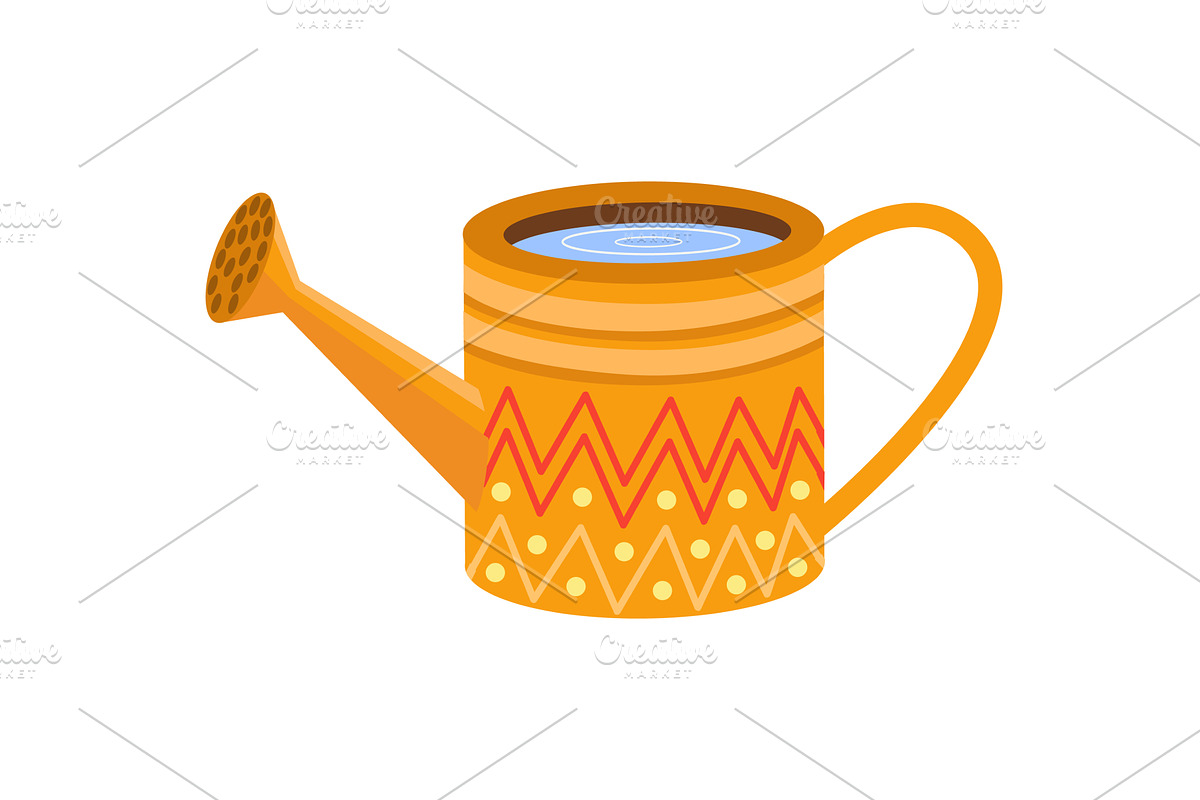 Water can for garden plant sprinkle, an Object Illustration by vectorpointstudio
