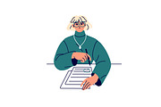 People study at desk set, an Education Illustration by PaperTrident (Thumbnail 16 of 19)